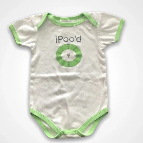 4/$20 Bruin  White iPoo’d Onesie - Picture 1 of 4